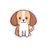 Beagle (Cream) Sticker