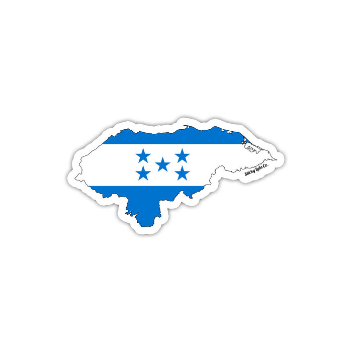 Honduras Map Flag Sticker