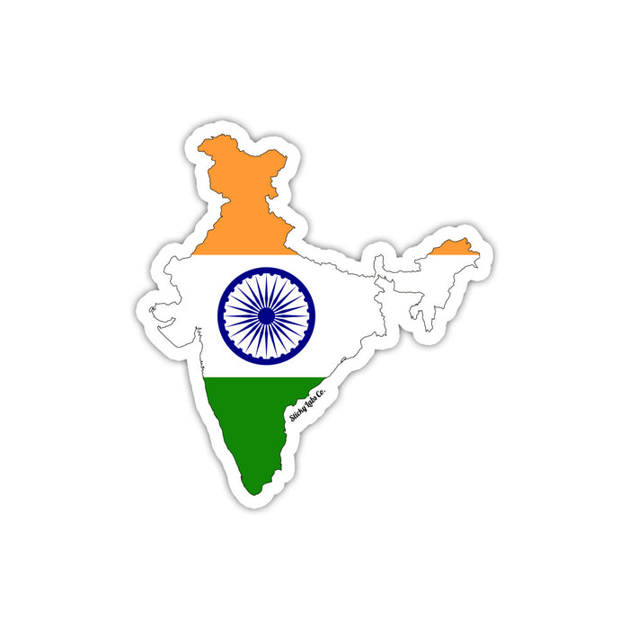 India Map Flag Sticker