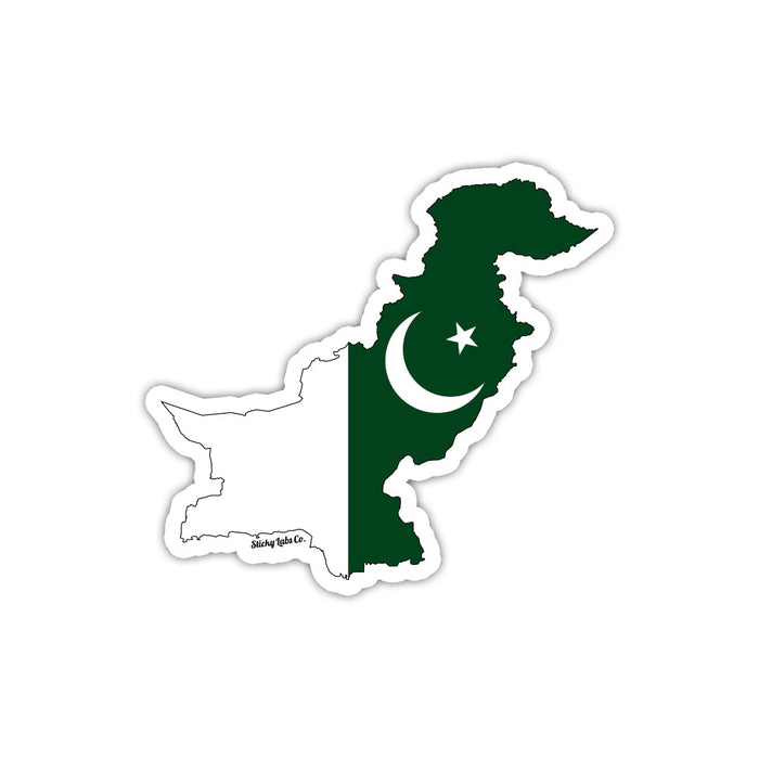 Pakistan Map Flag Sticker