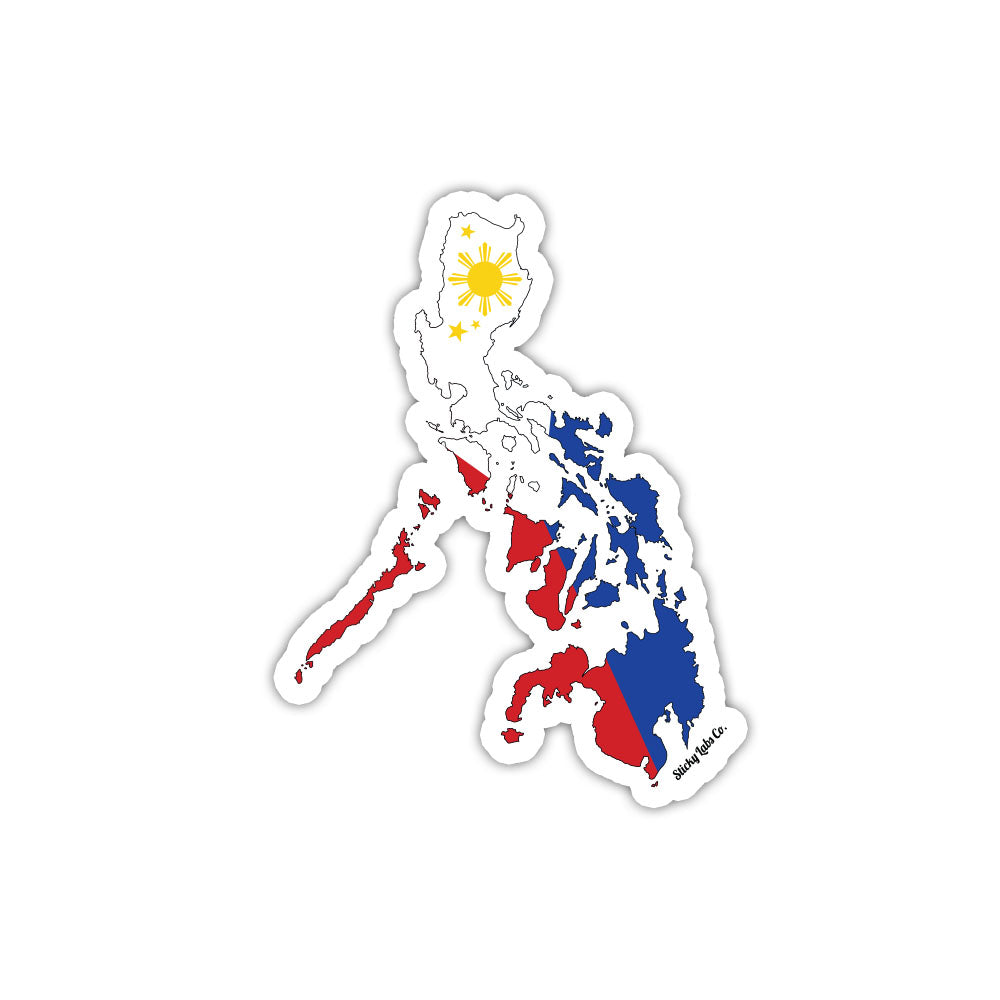 Philippines Map Flag Sticker — Sticky Labs