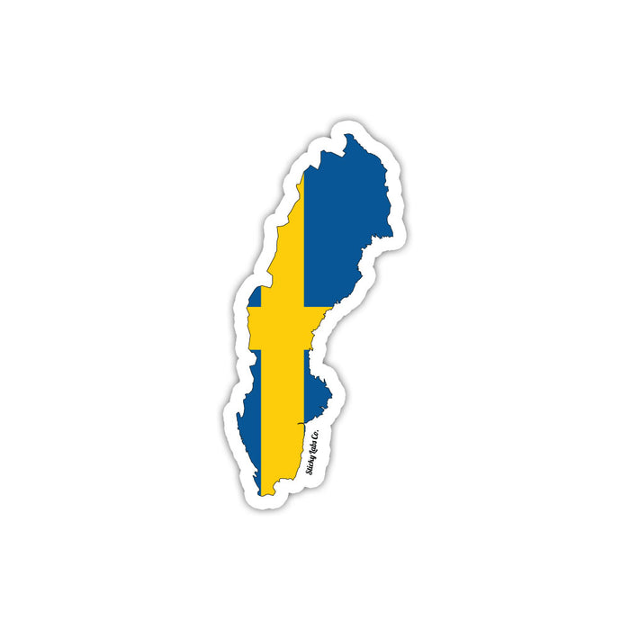 Sweden Map Flag Sticker