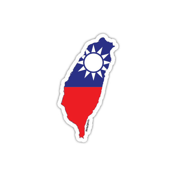 Taiwan Map Flag Sticker